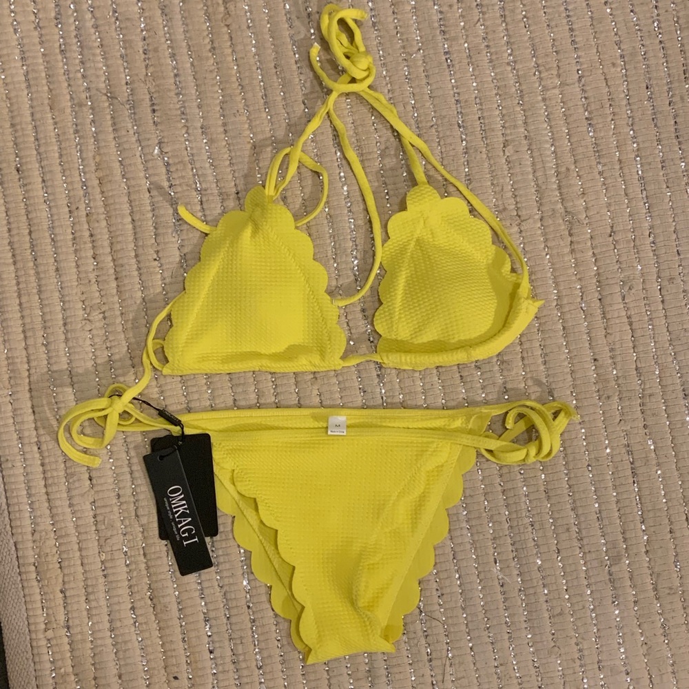 Yellow Scalloped Bikini
